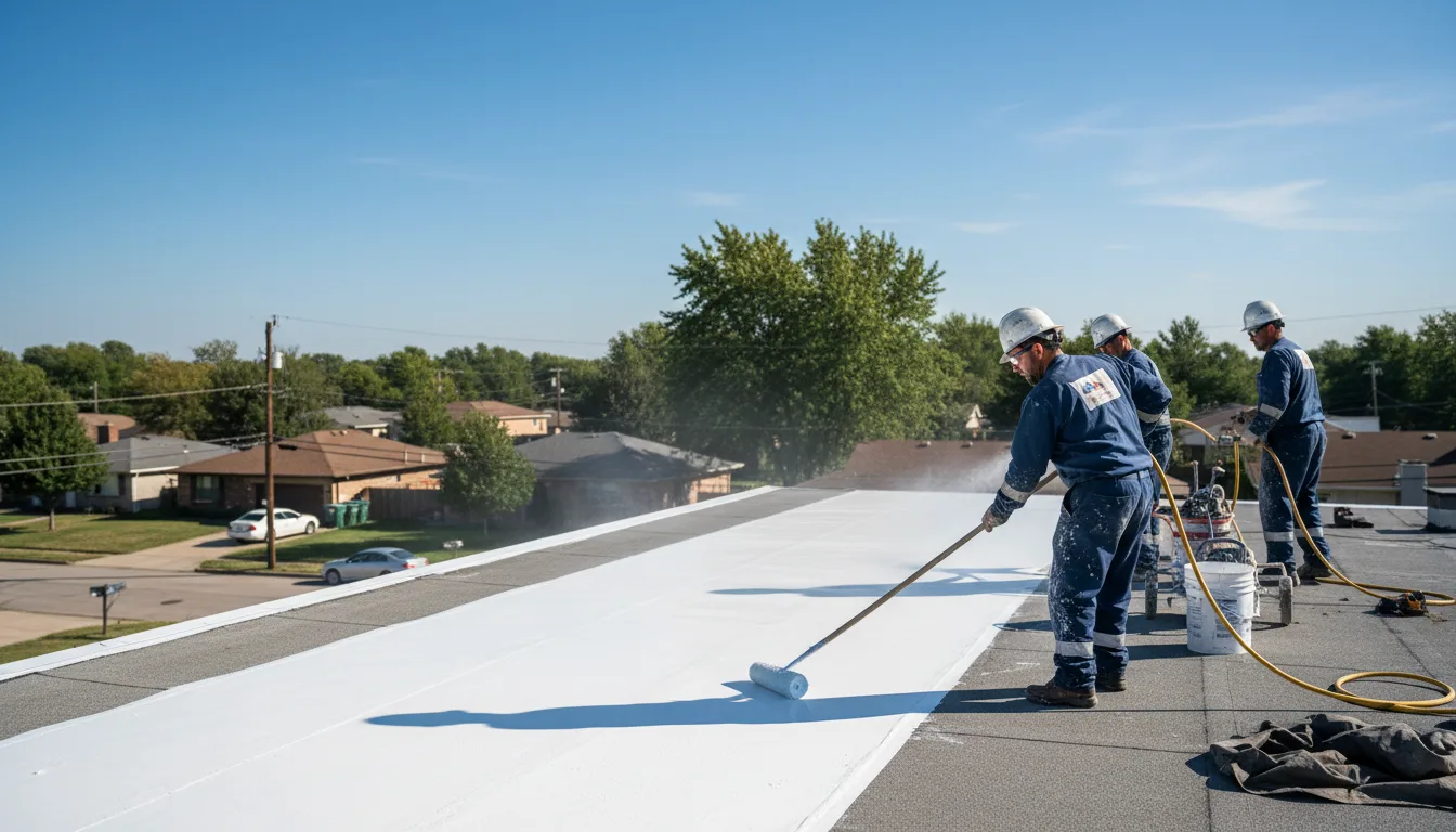 Commercial roof coating in Mokena, IL near me